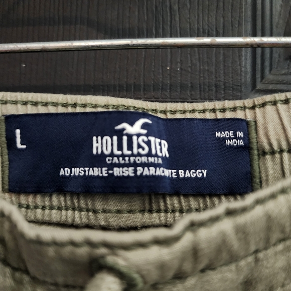 NEW Hollister Sz. L Adjustable Rise Baggy Parachute Pants - Picture 5 of 14